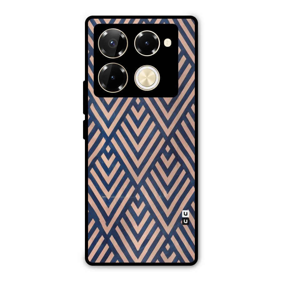 Blue Peach Metal Back Case for Infinix Note 40 Pro Plus