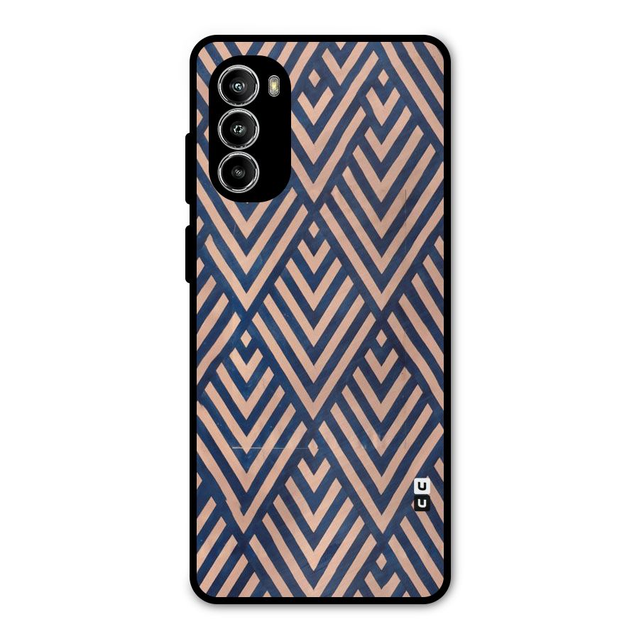 Blue Peach Metal Back Case for Moto G52