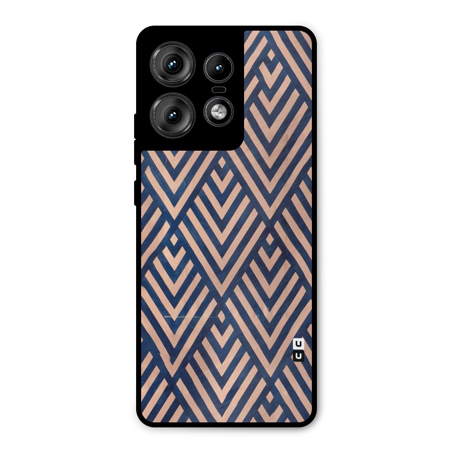 Blue Peach Metal Back Case for Motorola Edge 50 Pro
