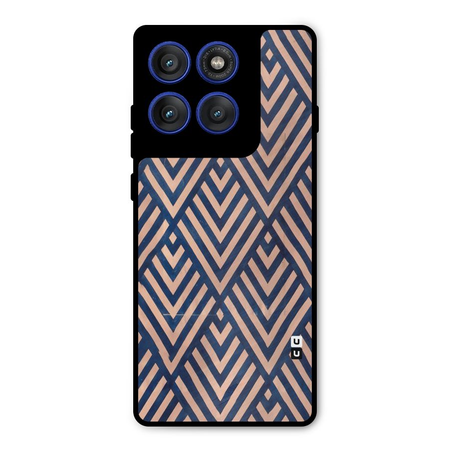 Blue Peach Metal Back Case for Motorola Edge 60 Pro