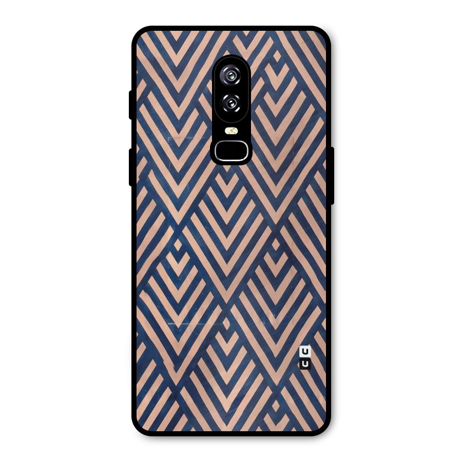 Blue Peach Metal Back Case for OnePlus 6