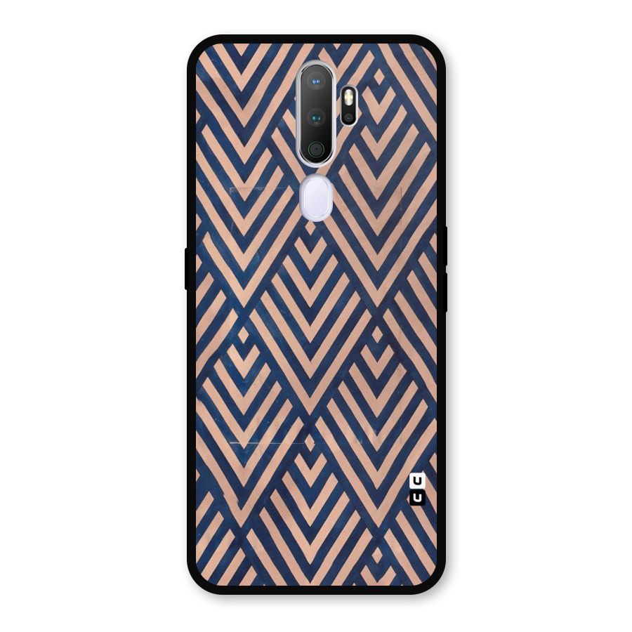 Blue Peach Metal Back Case for Oppo A5 (2020)