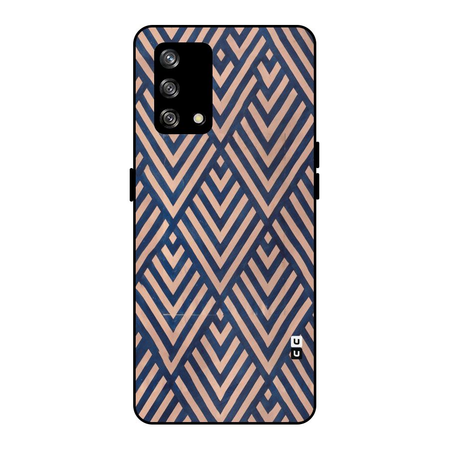 Blue Peach Metal Back Case for Oppo F19