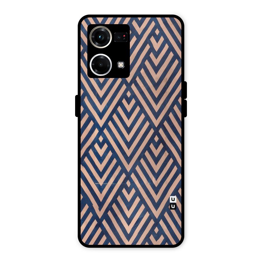 Blue Peach Metal Back Case for Oppo F21s Pro 4G