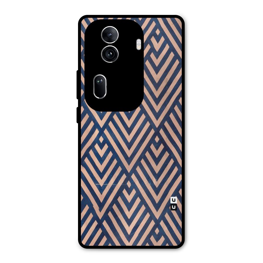 Blue Peach Metal Back Case for Oppo Reno11 Pro 5G
