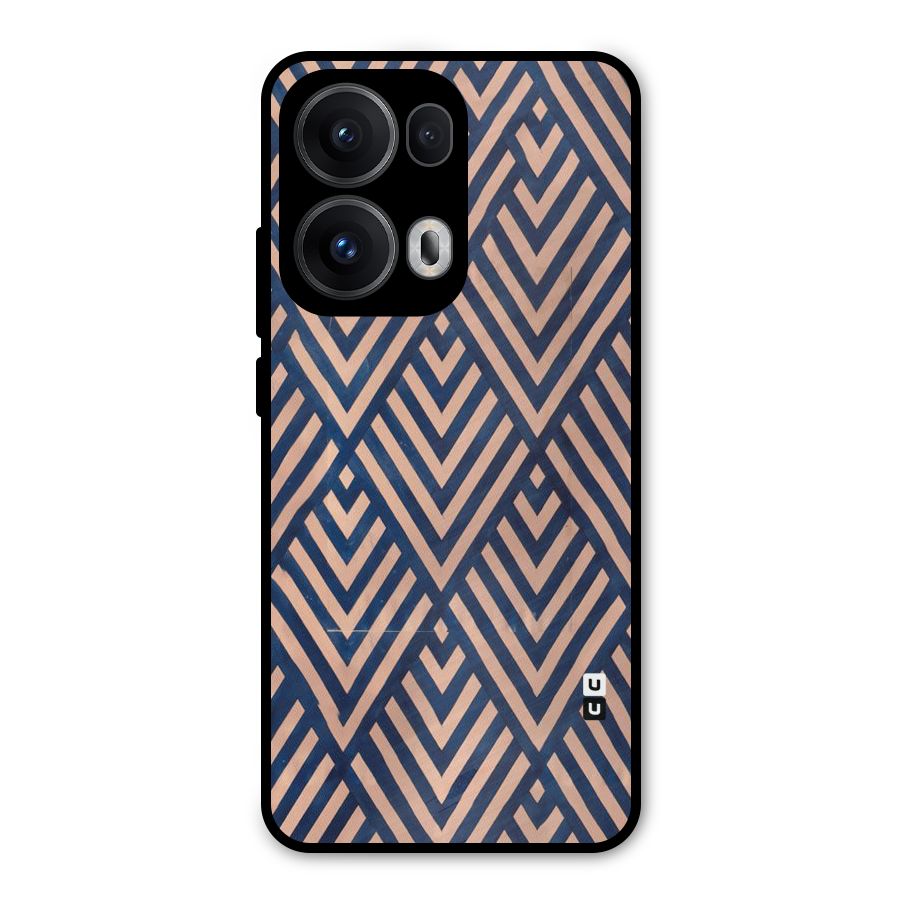Blue Peach Metal Back Case for Oppo Reno13 Pro