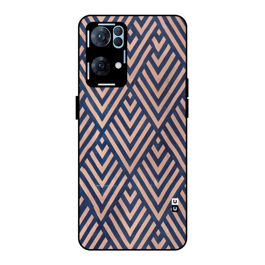 Blue Peach Metal Back Case for Oppo Reno7 Pro 5G