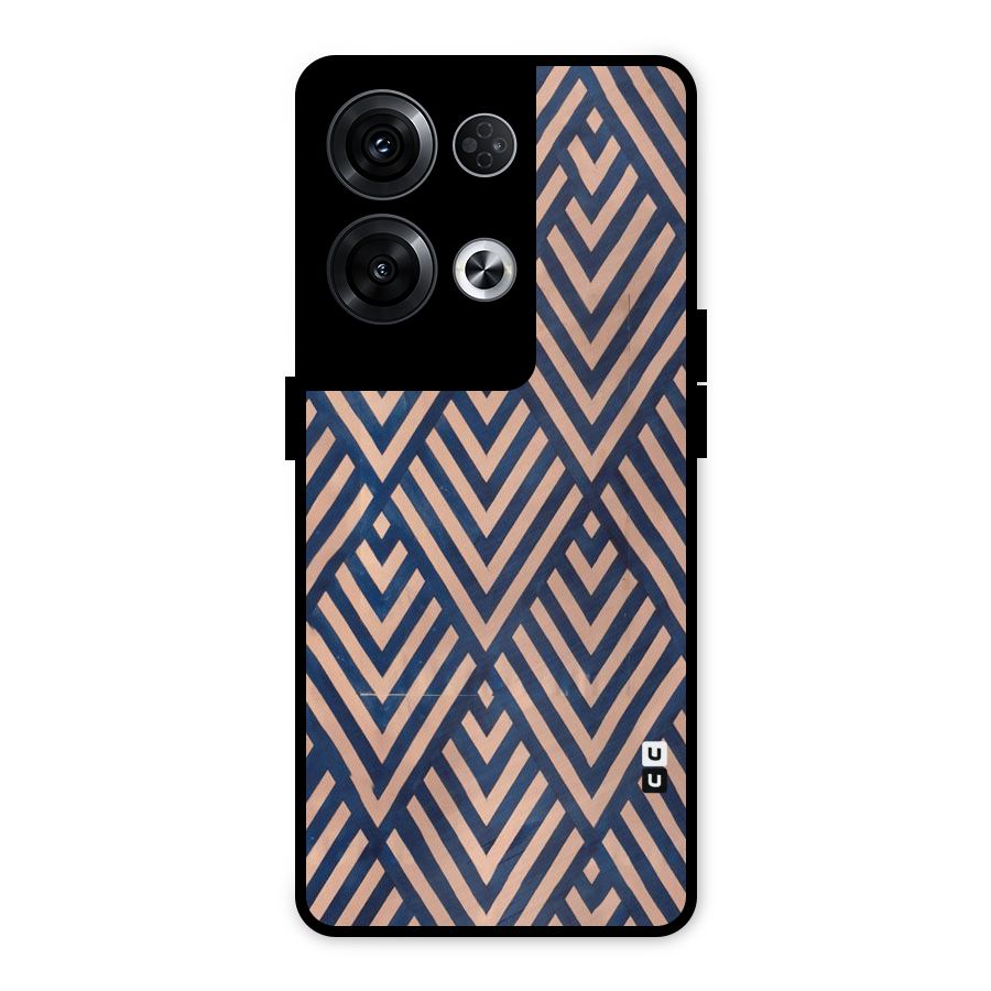 Blue Peach Metal Back Case for Oppo Reno8 Pro 5G