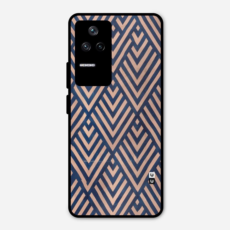 Blue Peach Metal Back Case for Poco F4 5G