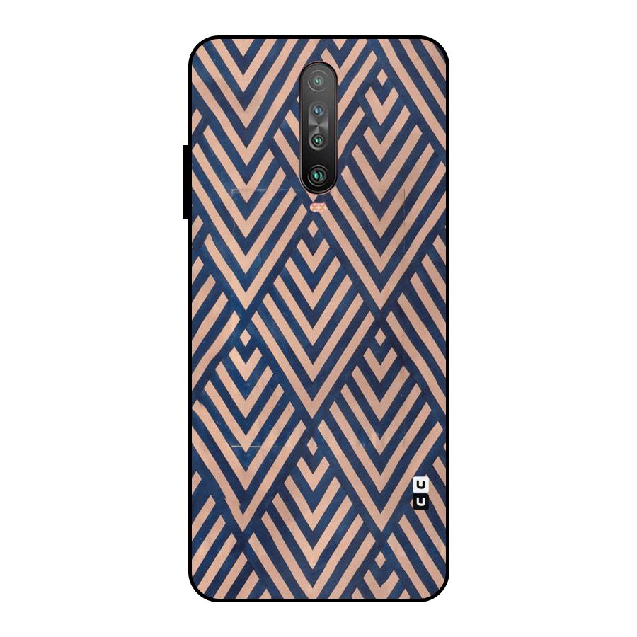 Blue Peach Metal Back Case for Poco X2