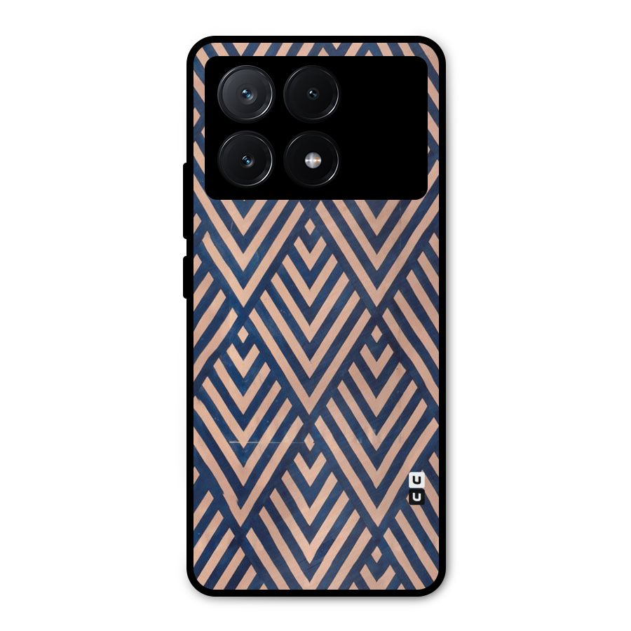 Blue Peach Metal Back Case for Poco X6 Pro