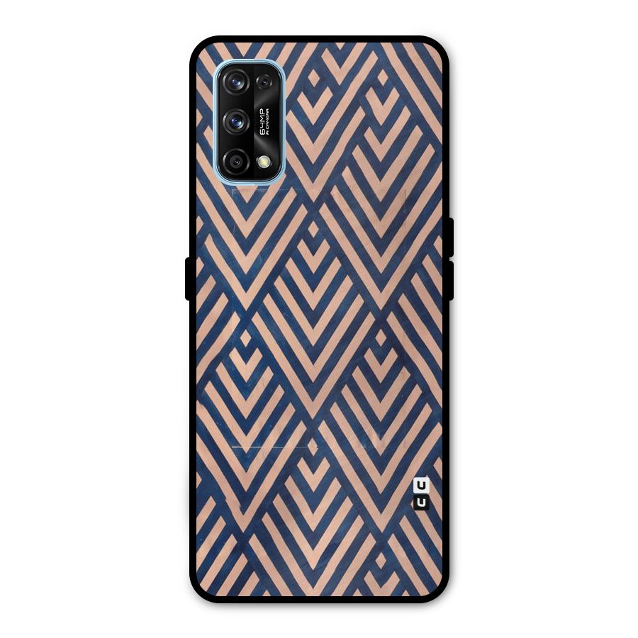 Blue Peach Metal Back Case for Realme 7 Pro