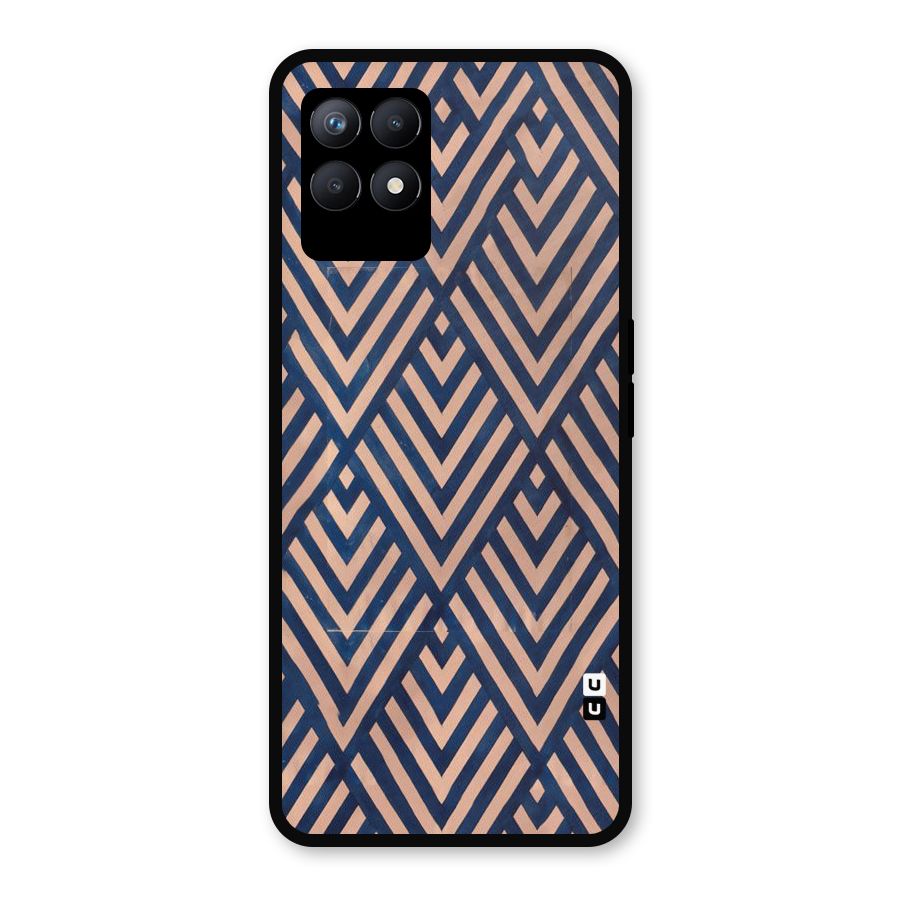 Blue Peach Metal Back Case for Realme 8i