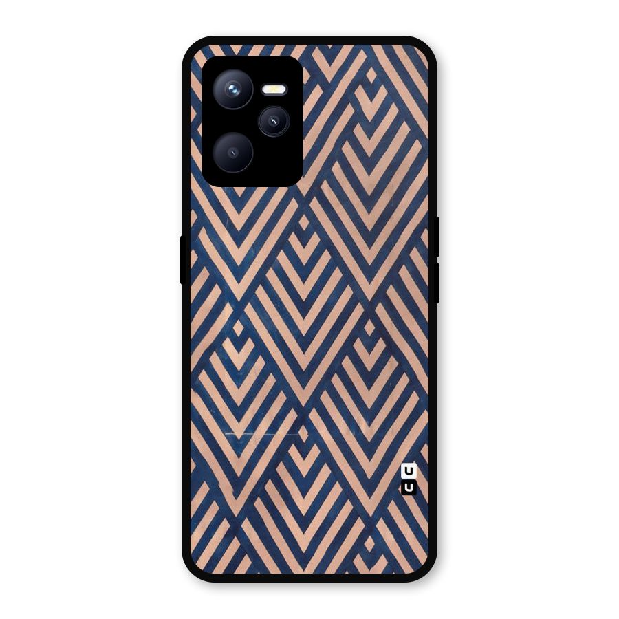 Blue Peach Metal Back Case for Realme C35