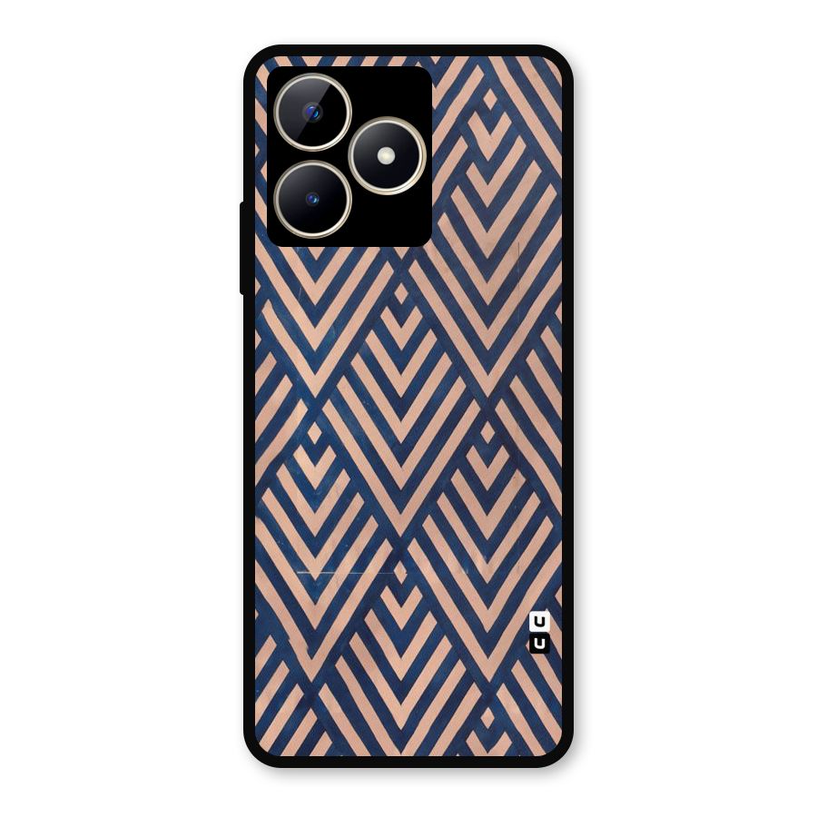 Blue Peach Metal Back Case for Realme Narzo N53