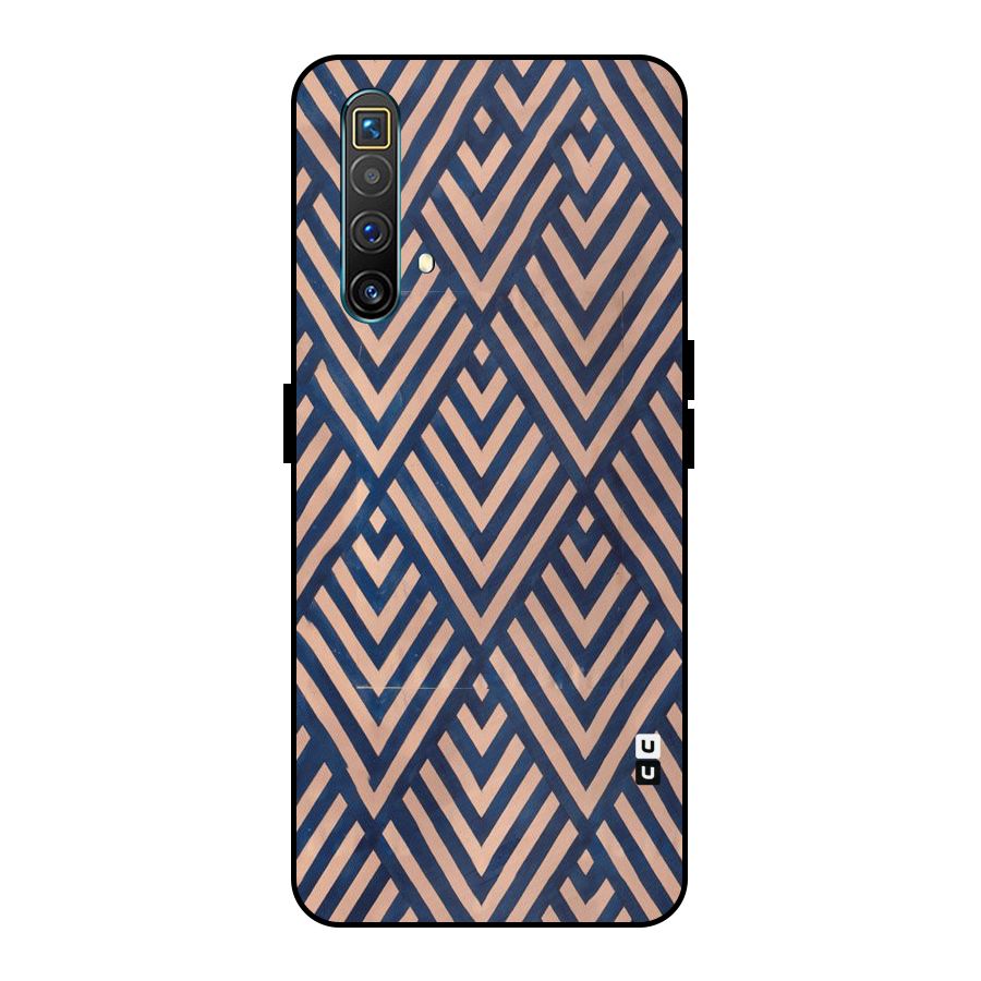 Blue Peach Metal Back Case for Realme X3