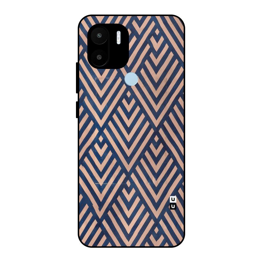 Blue Peach Metal Back Case for Redmi A2+