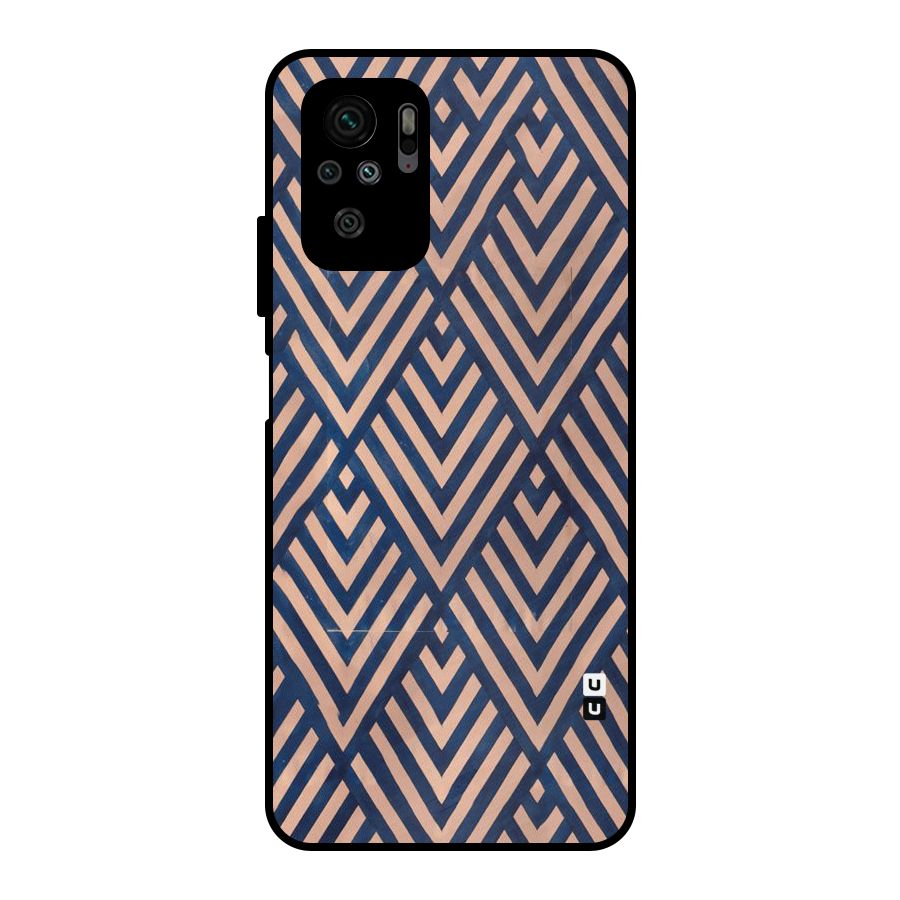 Blue Peach Metal Back Case for Redmi Note 10S