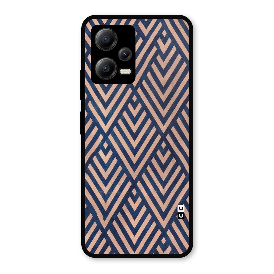 Blue Peach Metal Back Case for Redmi Note 12 5G