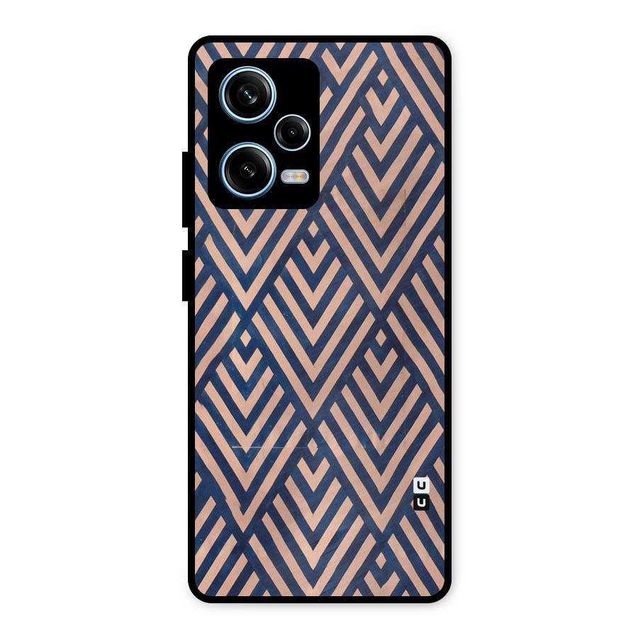 Blue Peach Metal Back Case for Redmi Note 12 Pro