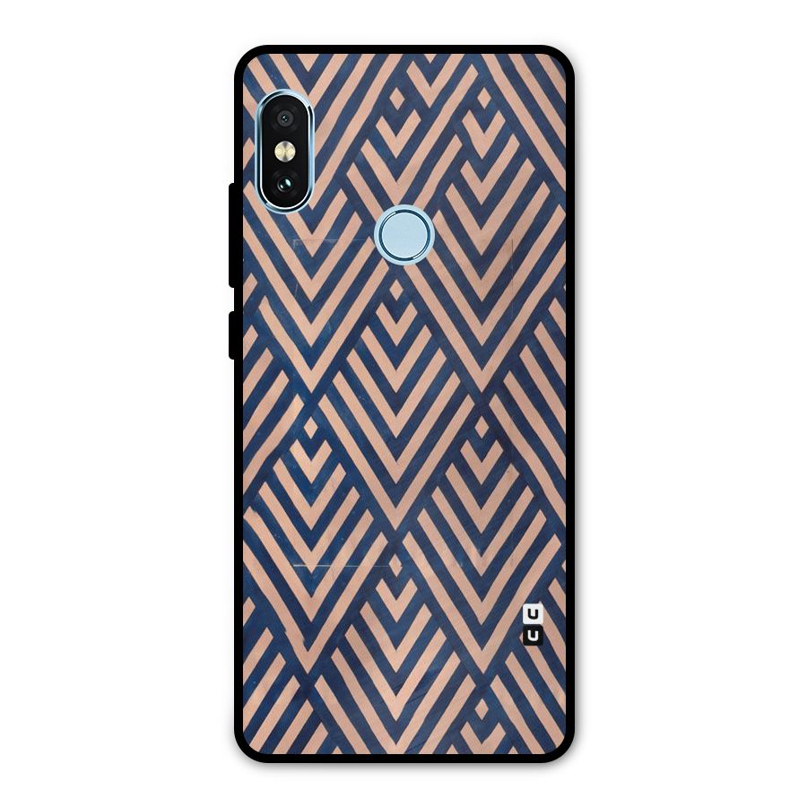 Blue Peach Metal Back Case for Redmi Note 5 Pro