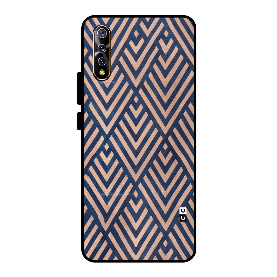 Blue Peach Metal Back Case for Vivo S1