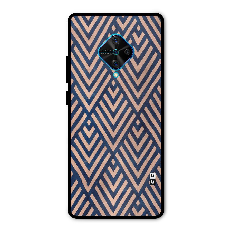 Blue Peach Metal Back Case for Vivo S1 Pro