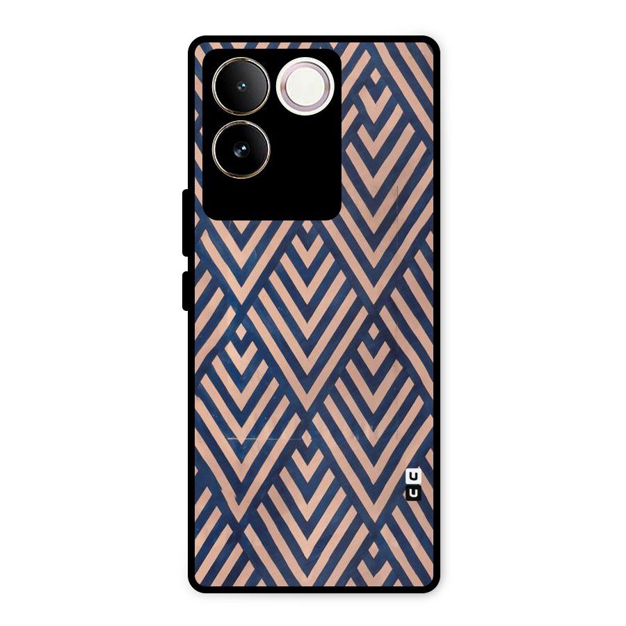 Blue Peach Metal Back Case for Vivo T2 Pro