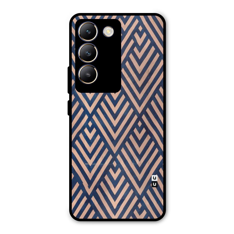 Blue Peach Metal Back Case for Vivo T3 5G