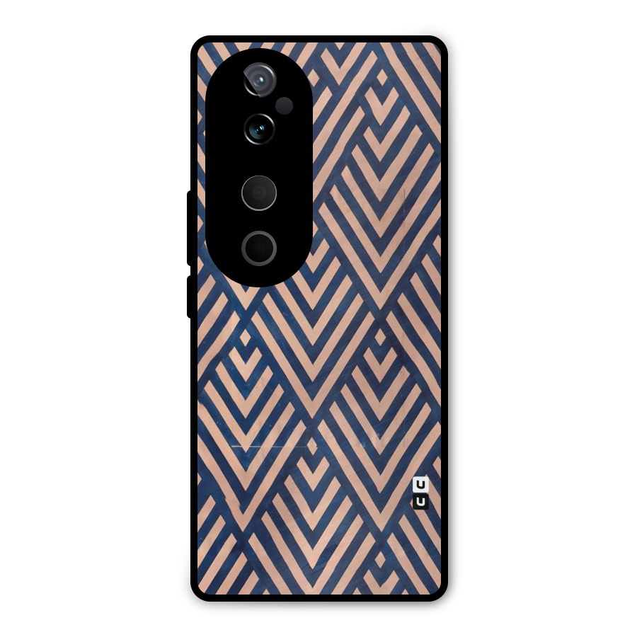 Blue Peach Metal Back Case for Vivo T3 Ultra