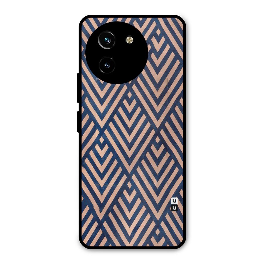 Blue Peach Metal Back Case for Vivo T3x