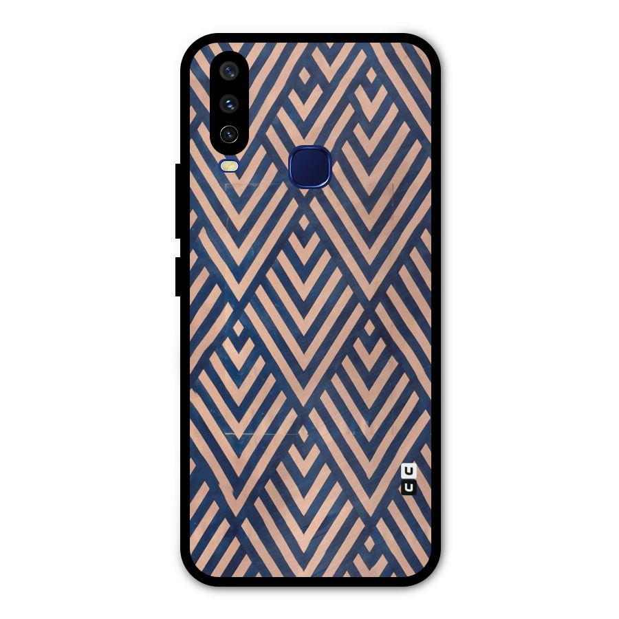 Blue Peach Metal Back Case for Vivo V17