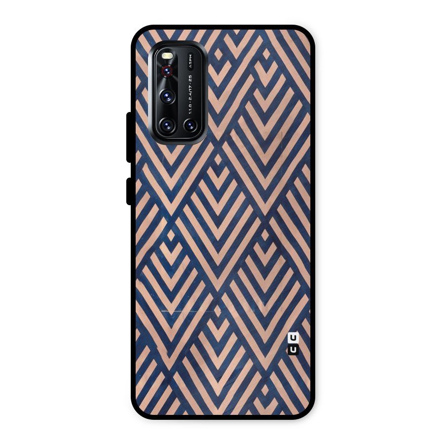 Blue Peach Metal Back Case for Vivo V19