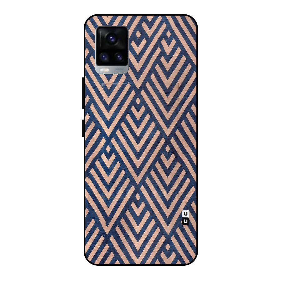 Blue Peach Metal Back Case for Vivo V20 2021