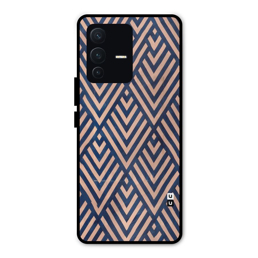 Blue Peach Metal Back Case for Vivo V23 Pro