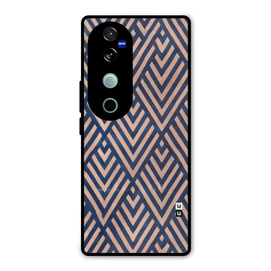 Blue Peach Metal Back Case for Vivo V40