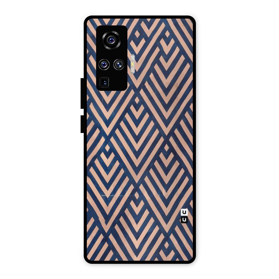 Blue Peach Metal Back Case for Vivo X50 Pro