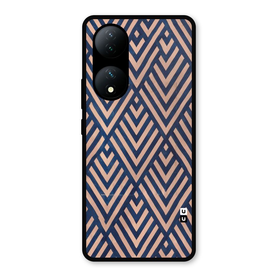 Blue Peach Metal Back Case for Vivo Y100a