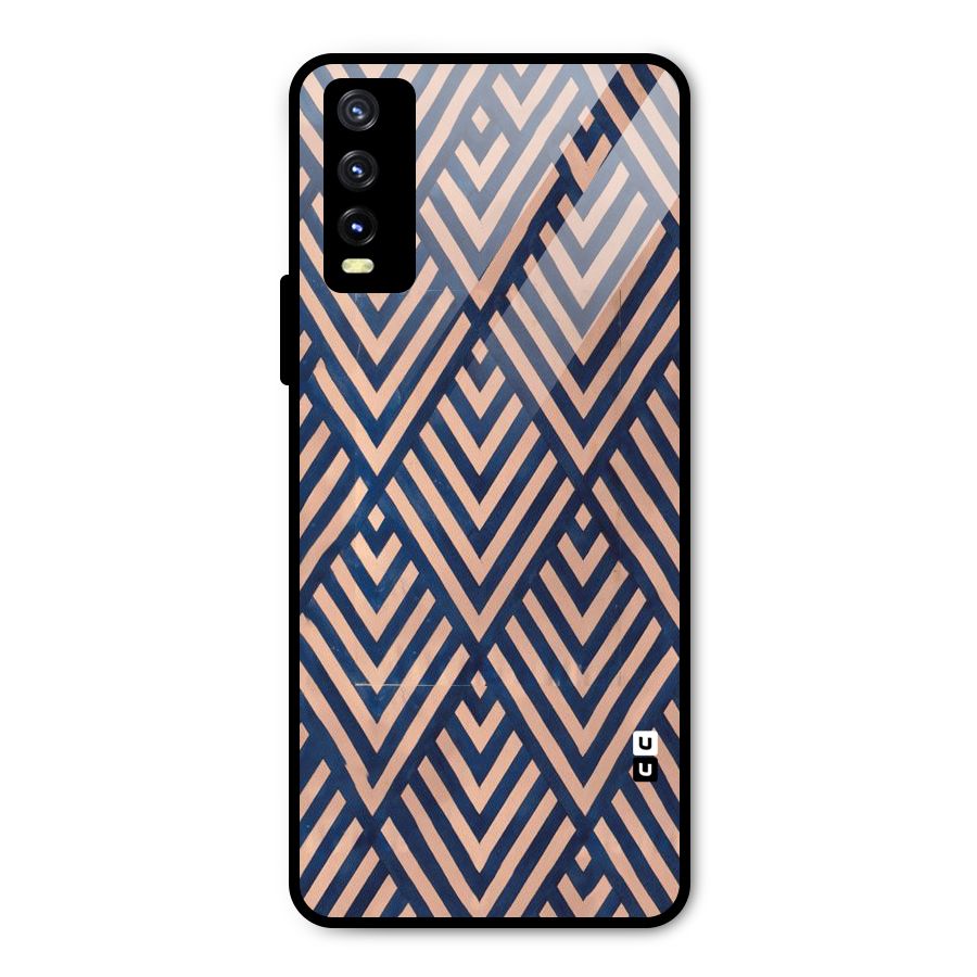 Blue Peach Metal Back Case for Vivo Y20g