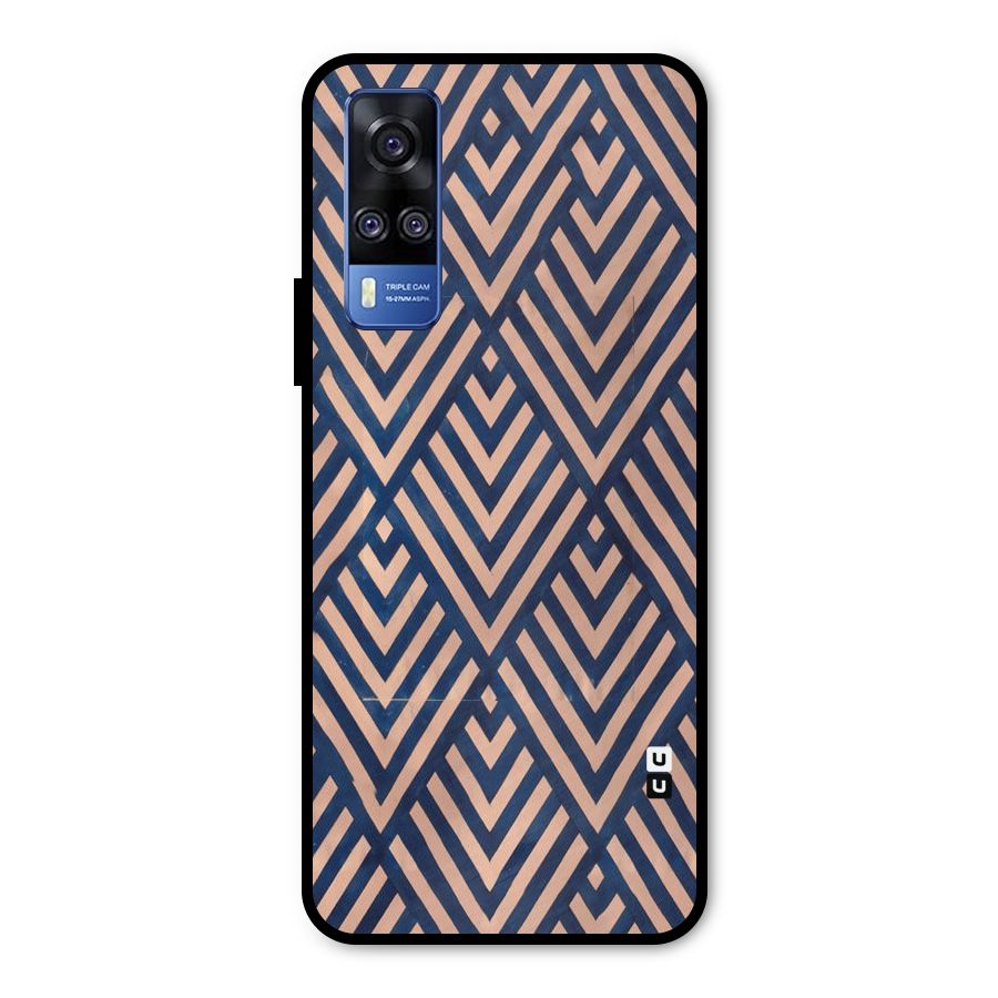 Blue Peach Metal Back Case for Vivo Y31