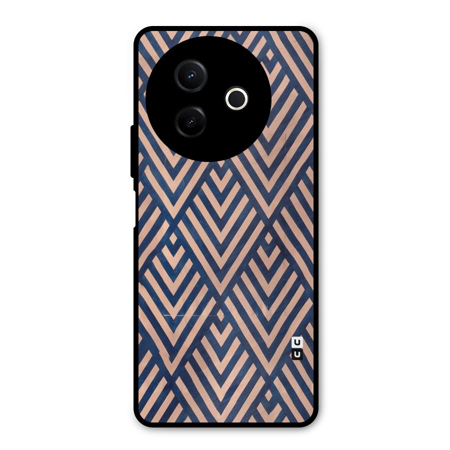 Blue Peach Metal Back Case for Vivo Y39