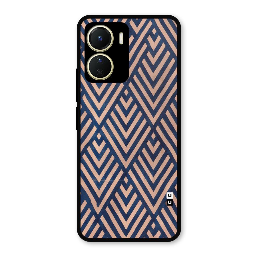 Blue Peach Metal Back Case for Vivo Y56