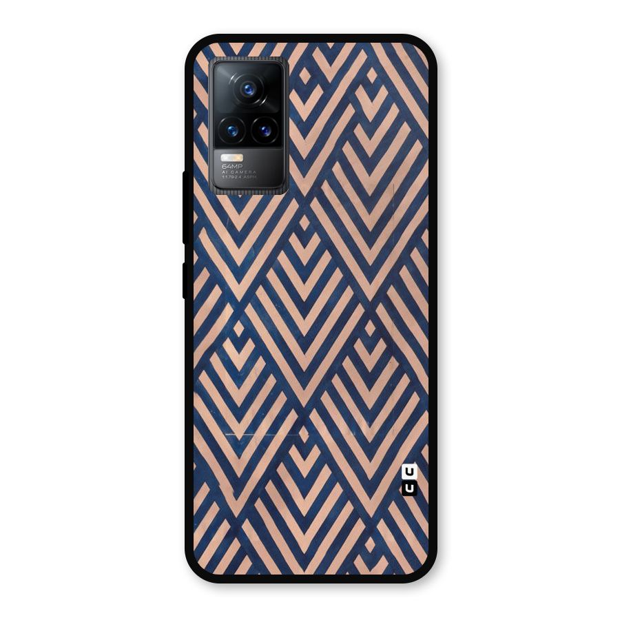 Blue Peach Metal Back Case for Vivo Y73