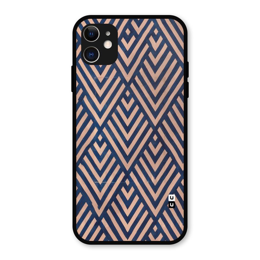 Blue Peach Metal Back Case for iPhone 11