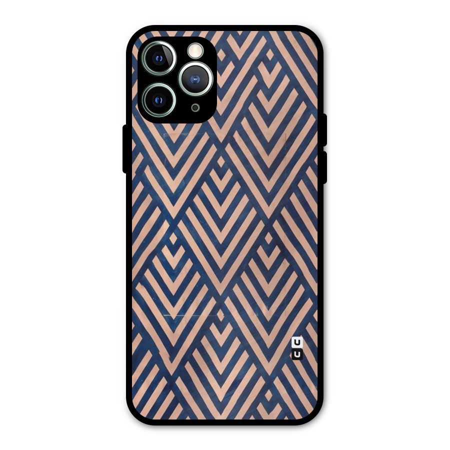 Blue Peach Metal Back Case for iPhone 11 Pro Max