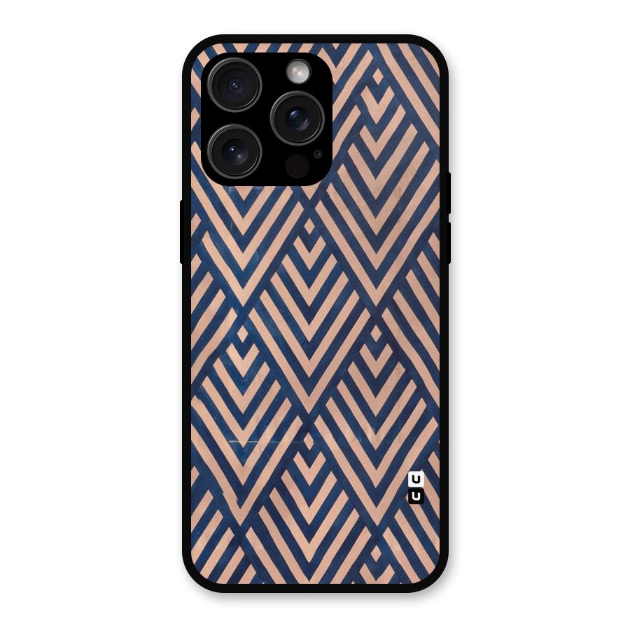 Blue Peach Metal Back Case for iPhone 15 Pro Max