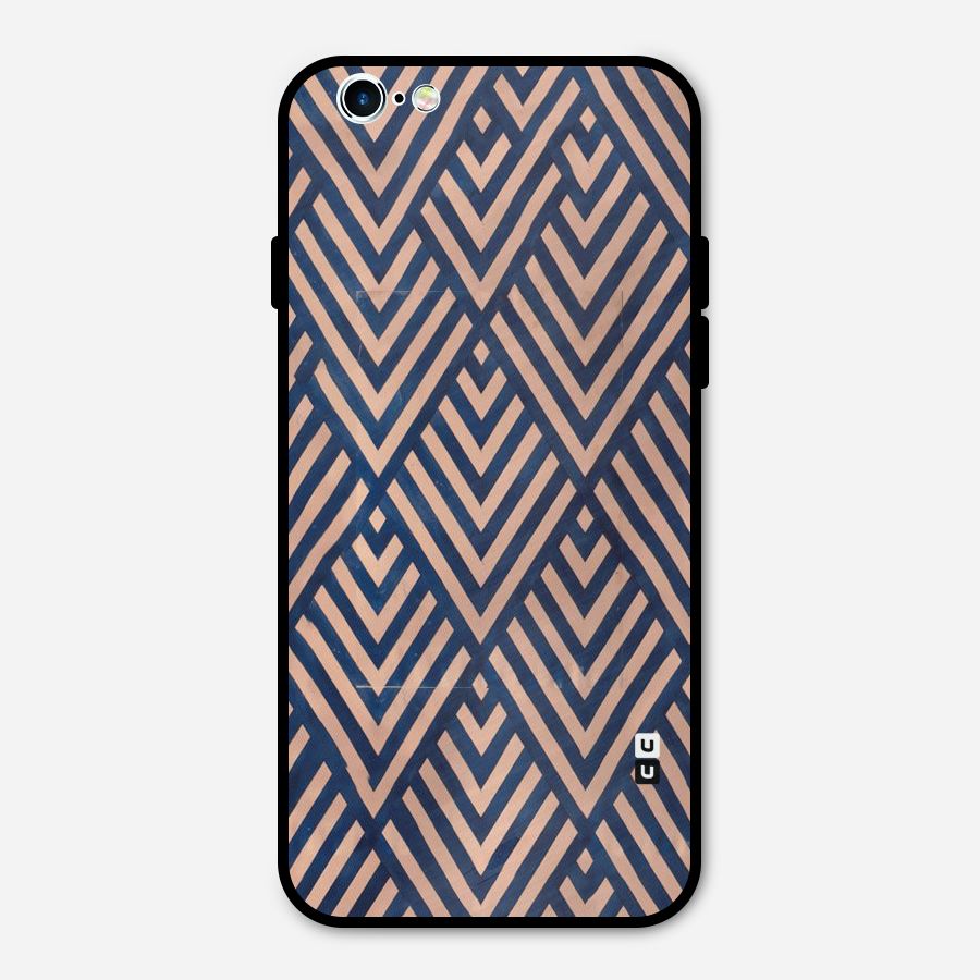 Blue Peach Metal Back Case for iPhone 6 6s