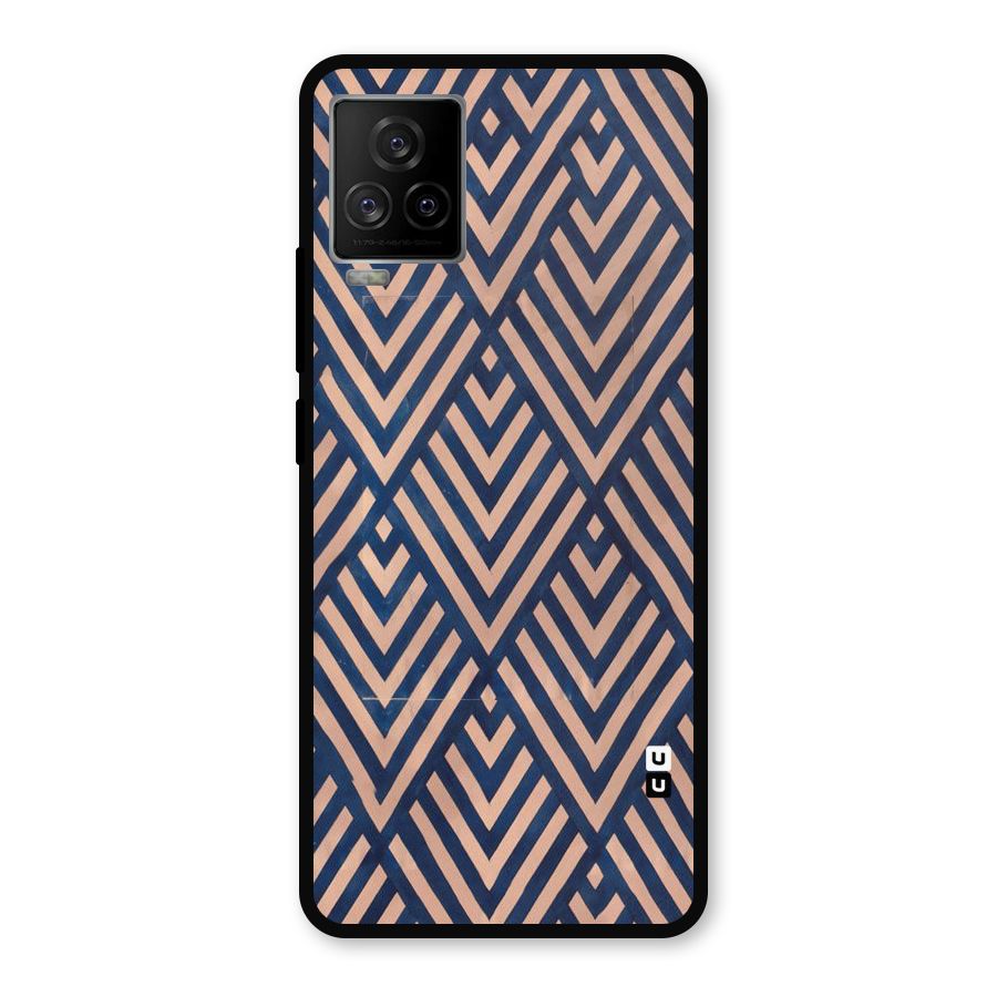 Blue Peach Metal Back Case for iQOO 7 Legend 5G