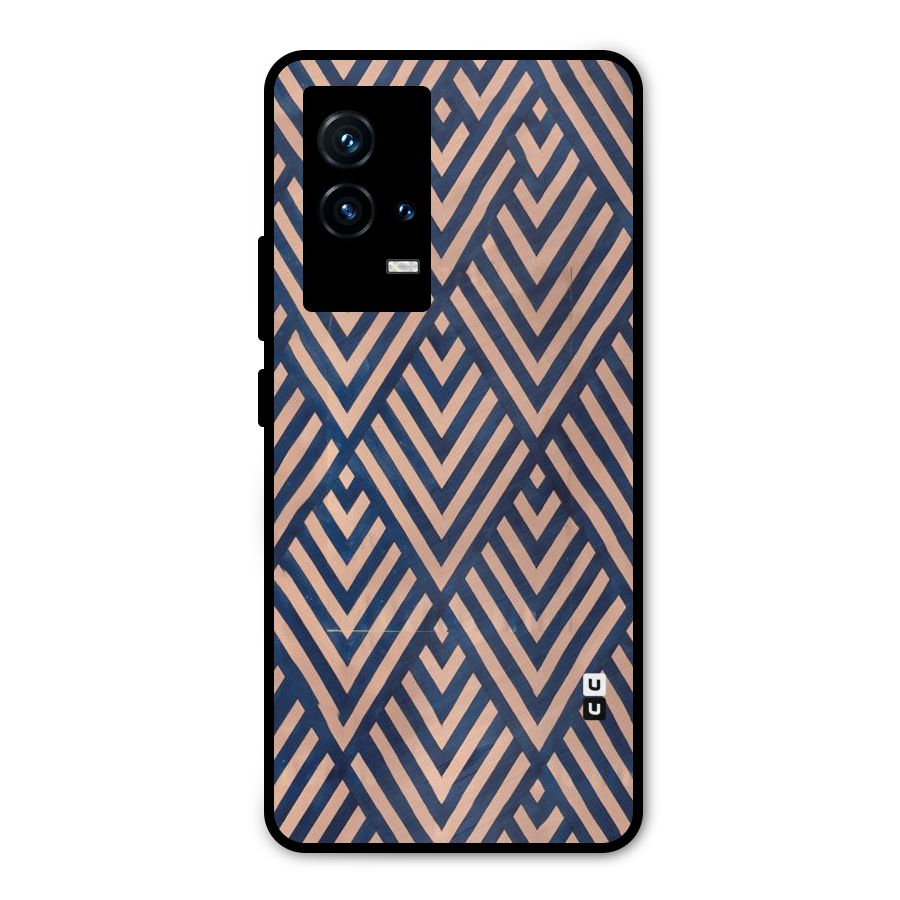 Blue Peach Metal Back Case for iQOO 9 5G