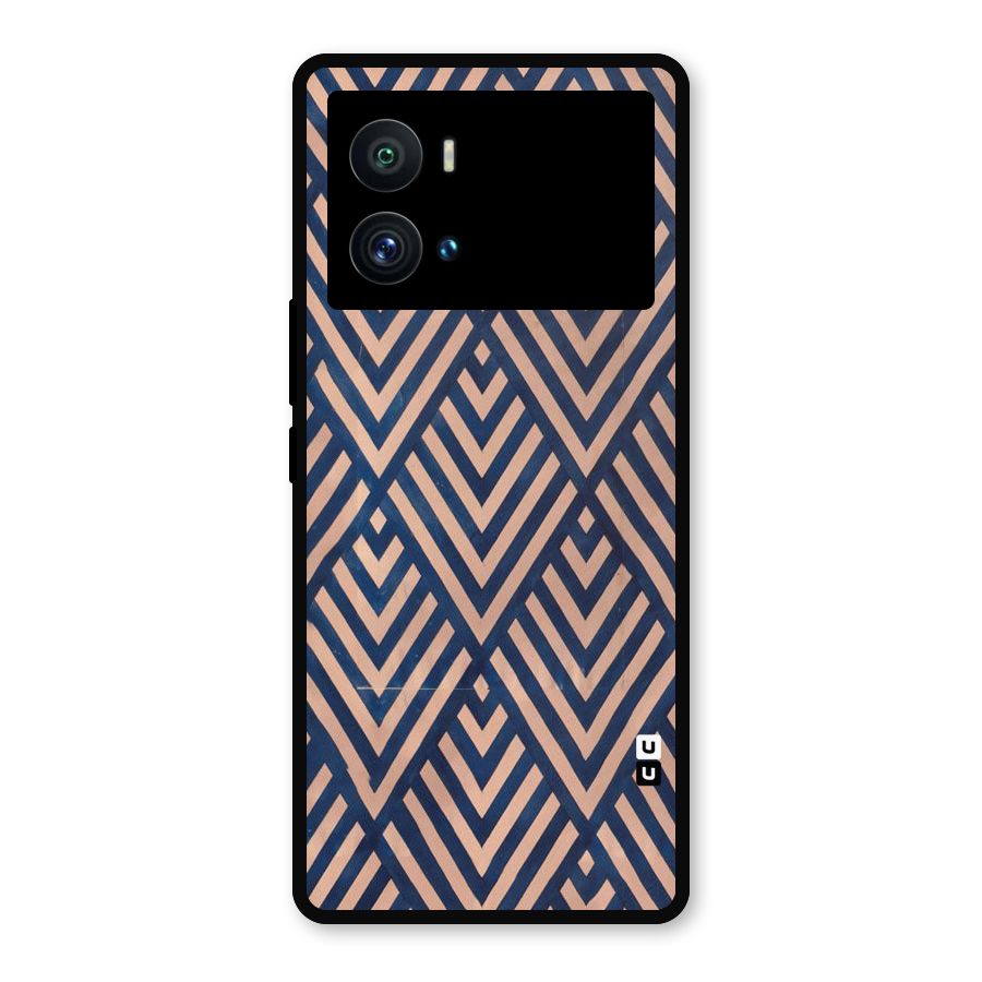 Blue Peach Metal Back Case for iQOO 9 Pro